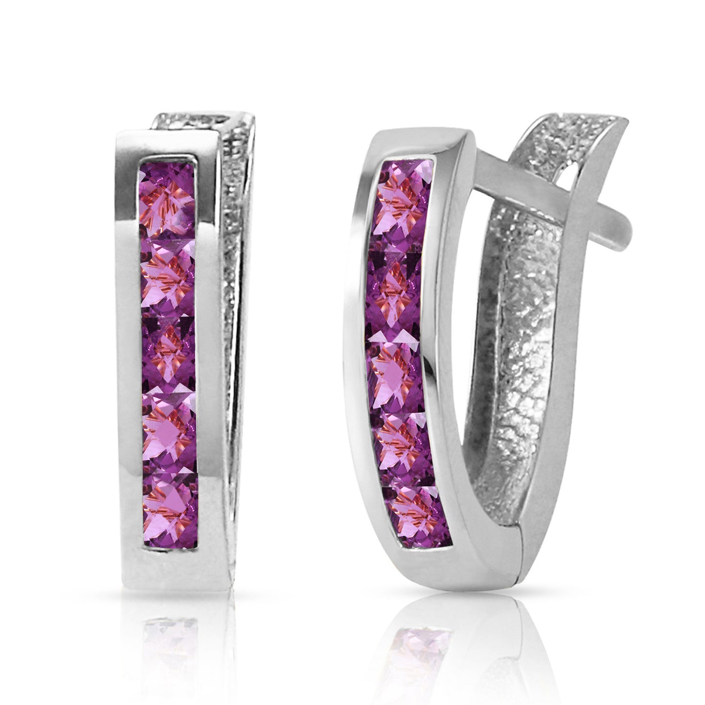 Huggie Haven Amethyst Earrings