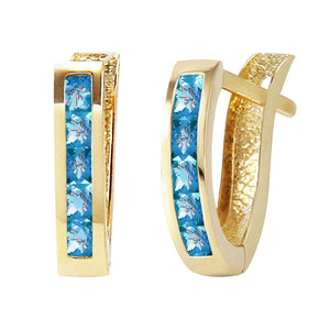 Huggie Haven Blue Topaz Earrings