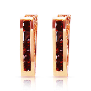 Huggie Haven Garnet Earring