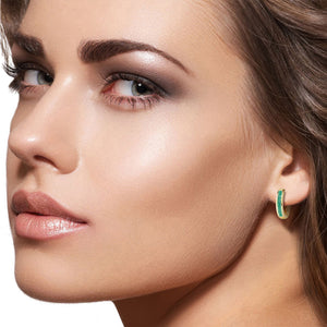 Huggie Haven Emerald Earrings