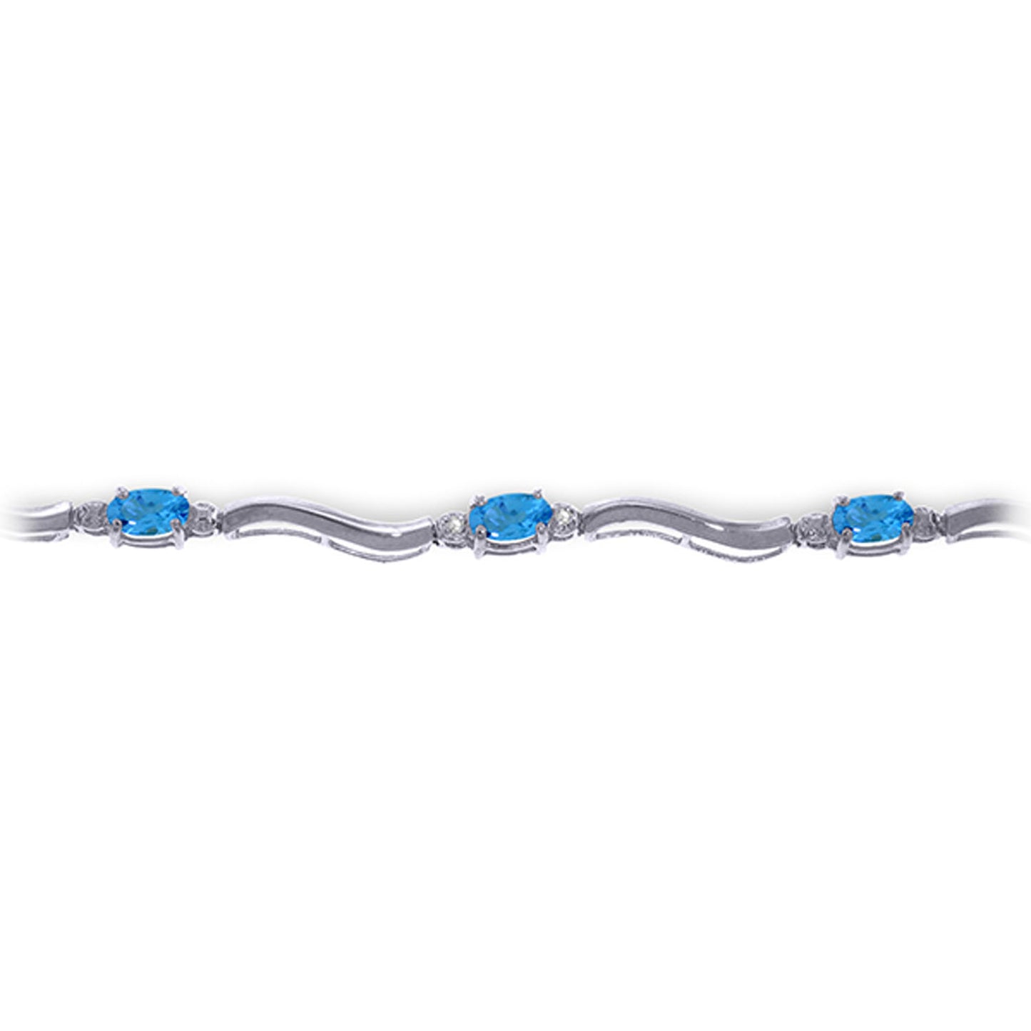 Rhythmic Flow Diamond And Blue Topaz bracelet