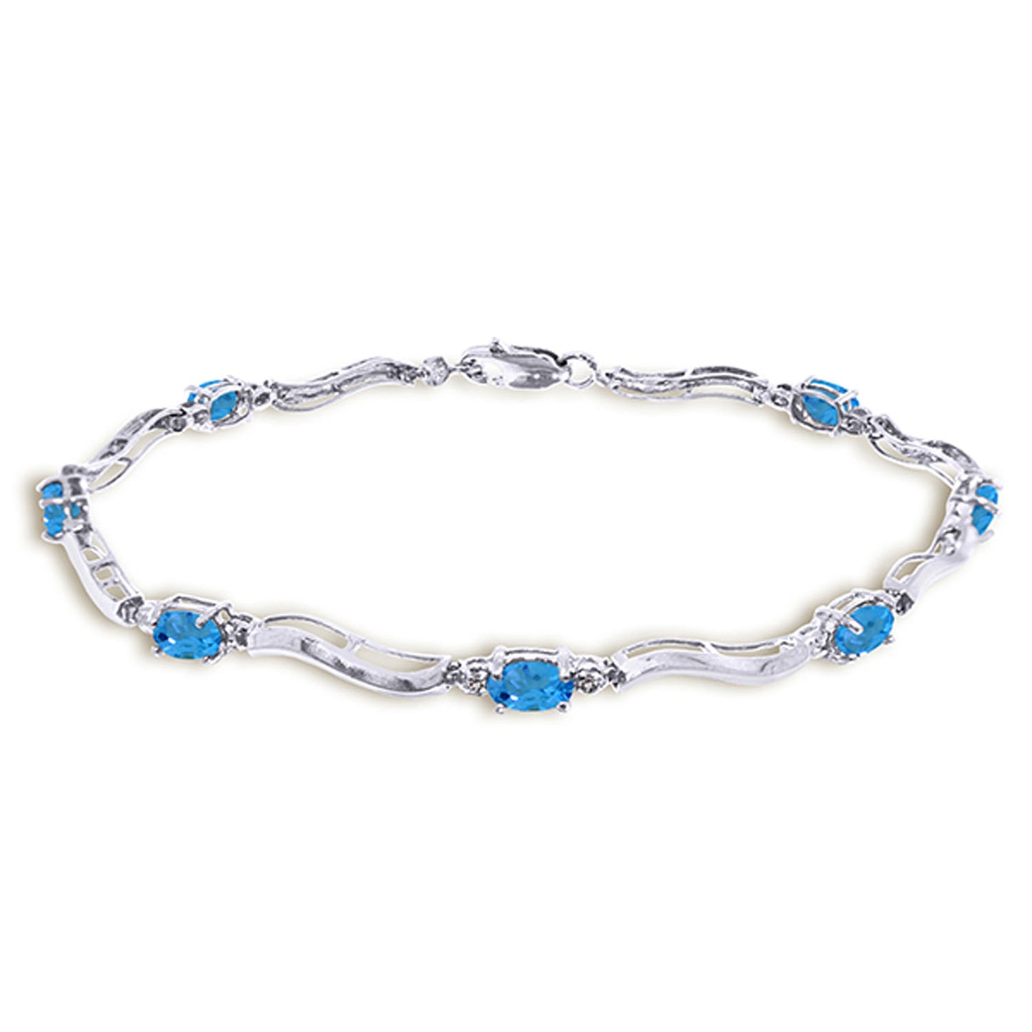 Rhythmic Flow Diamond And Blue Topaz bracelet