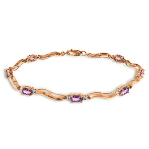 Rhythmic Flow Amethyst and Diamond Bracelet