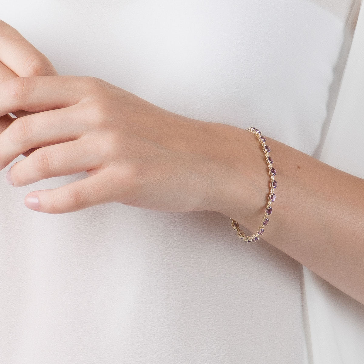 Timeless Essentials Amethyst Tennis Bracelet