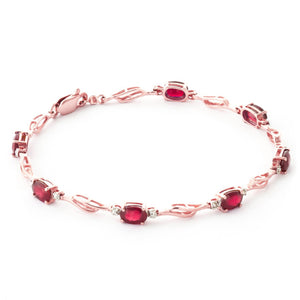 Shimmering Array Ruby and Diamond Bracelet