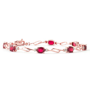 Shimmering Array Ruby and Diamond Bracelet