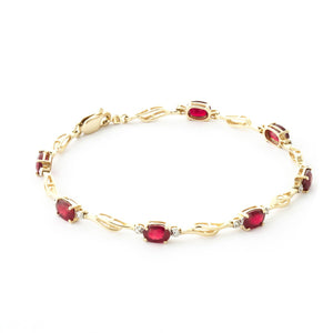 Shimmering Array Ruby and Diamond Bracelet