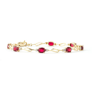 Shimmering Array Ruby and Diamond Bracelet