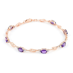 Shimmering Array Amethyst and Diamond Bracelet