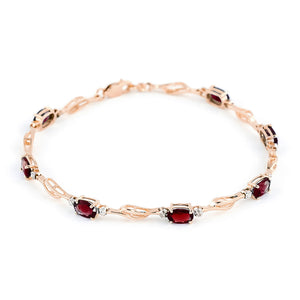 Shimmering Array Garnet and Diamond Bracelet
