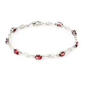 Shimmering Array Garnet and Diamond Bracelet
