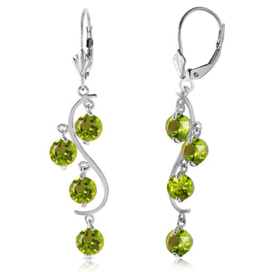 Radiant Drops Peridot Leverback Earrings