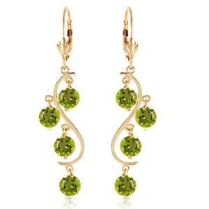 Radiant Drops Peridot Leverback Earrings