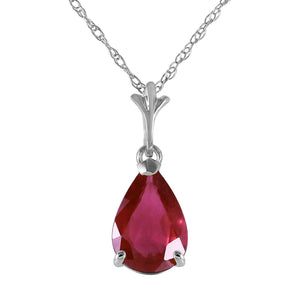 Gentle Droplet Ruby Necklace