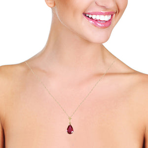 Gentle Droplet Ruby Necklace