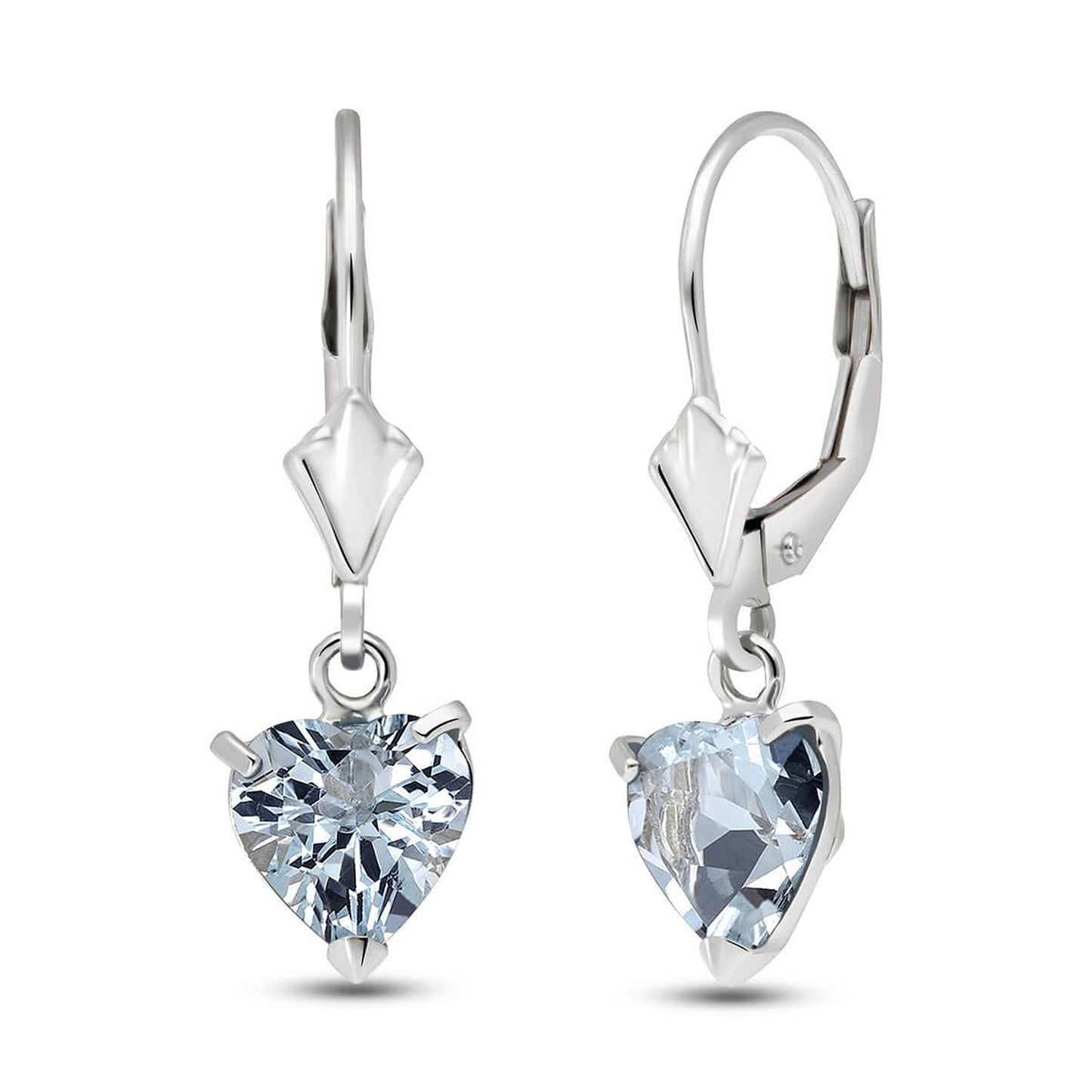 Eternal Love Aquamarine Leverback Earrings
