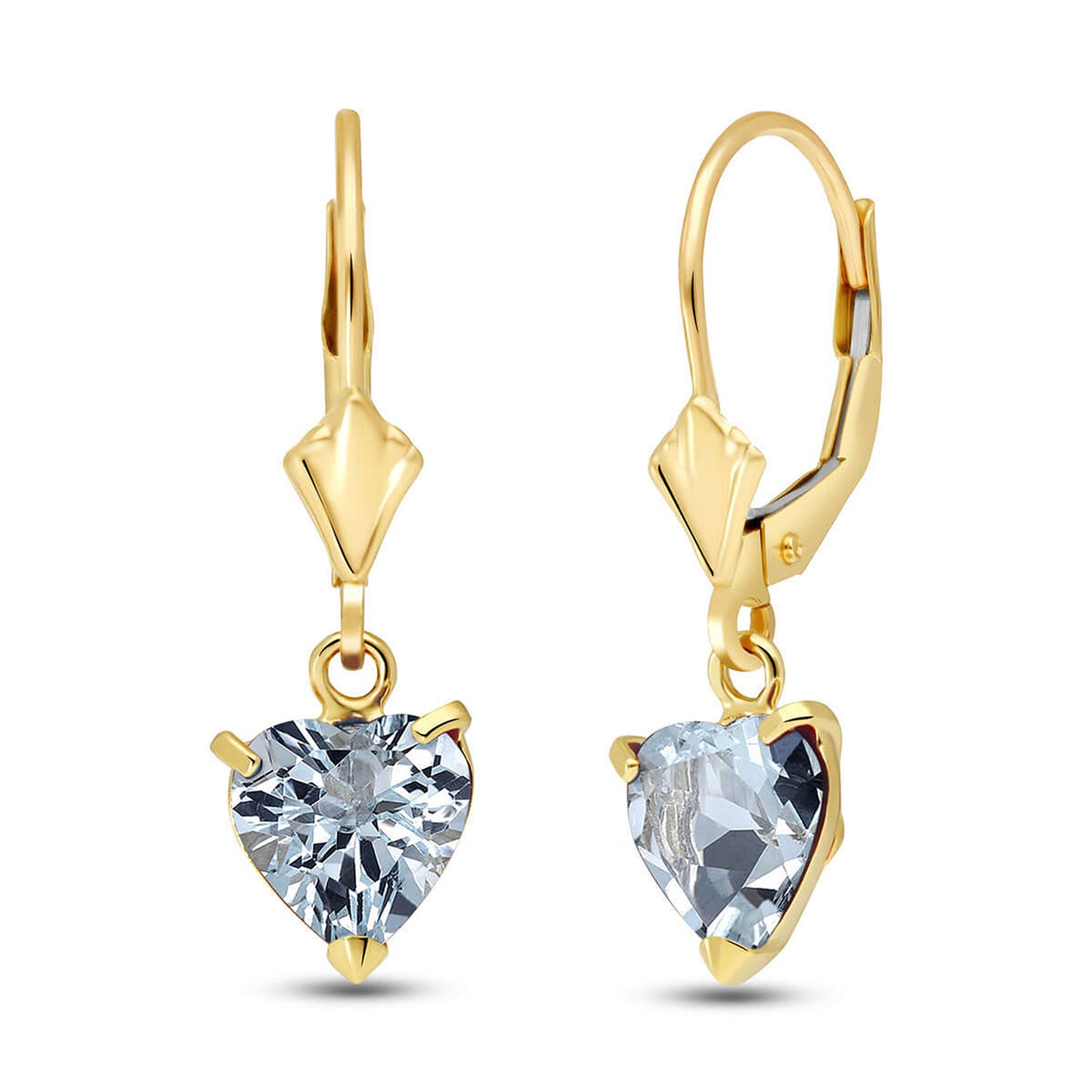 Eternal Love Aquamarine Leverback Earrings