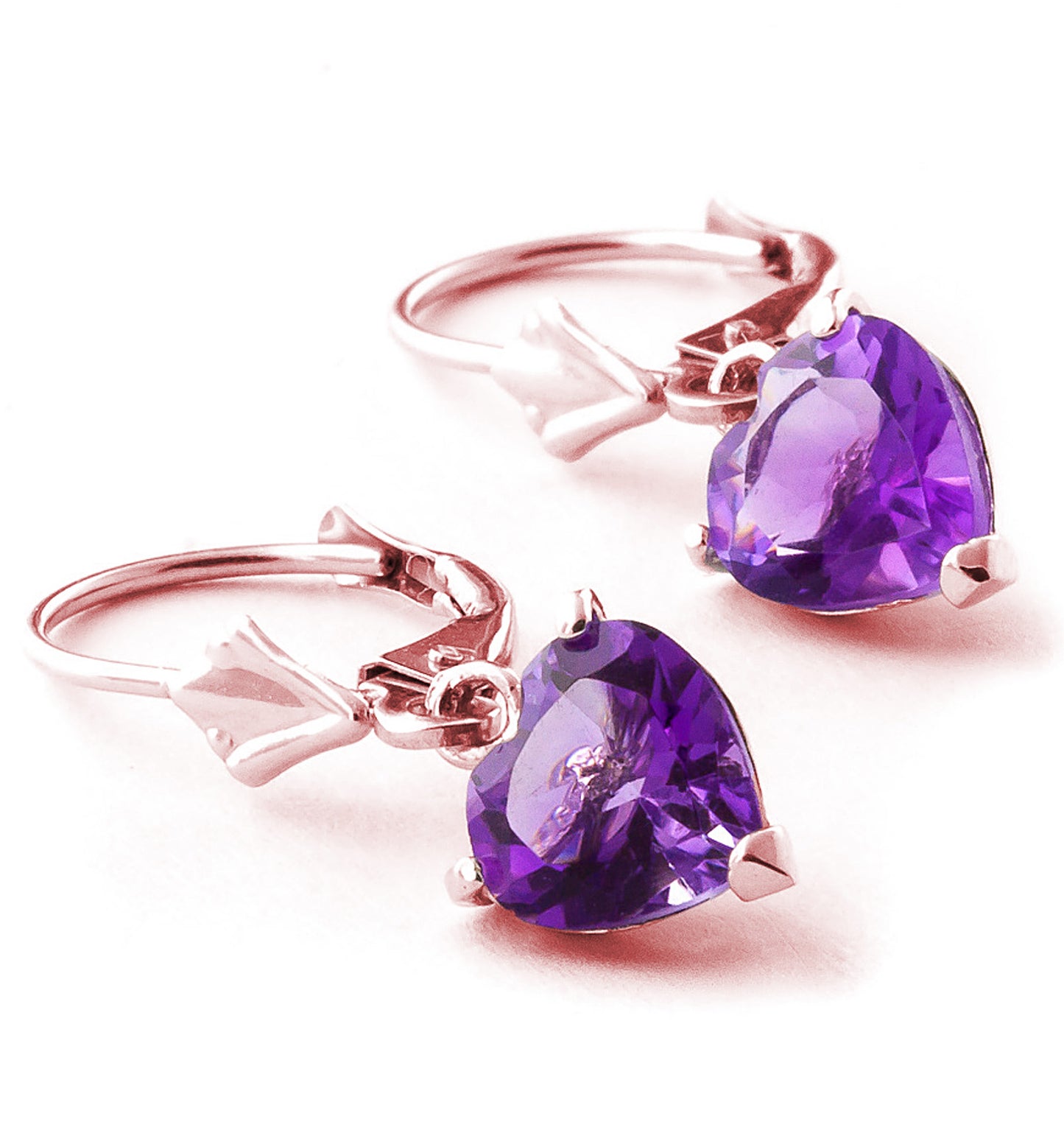 Eternal Love Amethyst Leverback Earrings