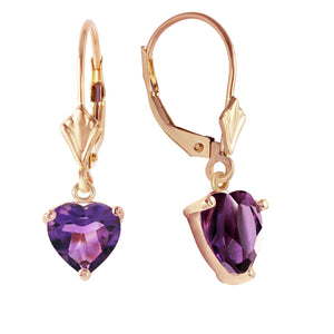 Eternal Love Amethyst Leverback Earrings
