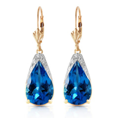 Moonlit Serenity Blue Topaz Earrings