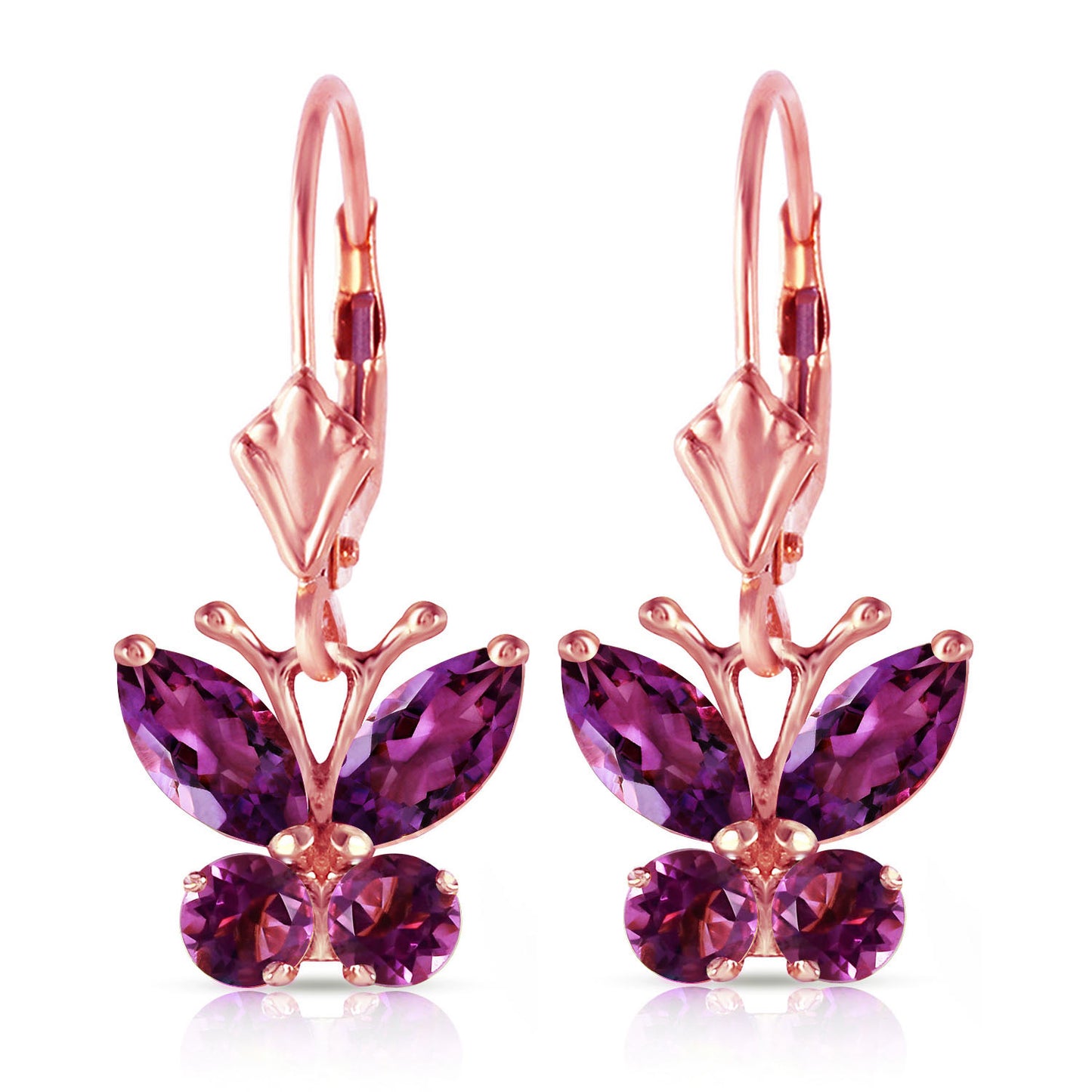 Autumn Breeze Amethyst Earrings