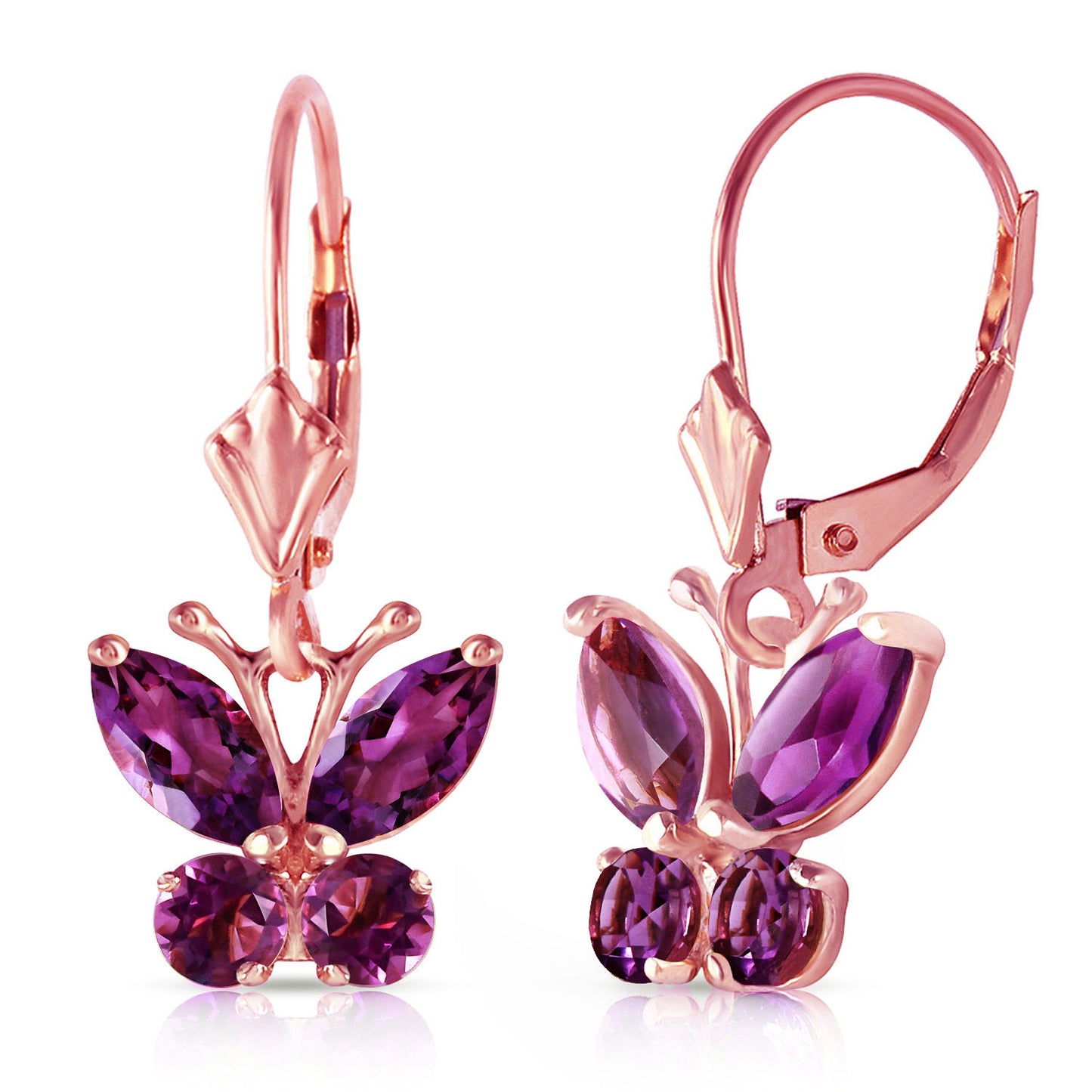 Autumn Breeze Amethyst Earrings