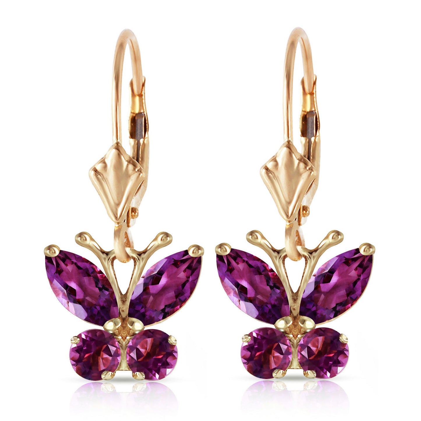 Autumn Breeze Amethyst Earrings