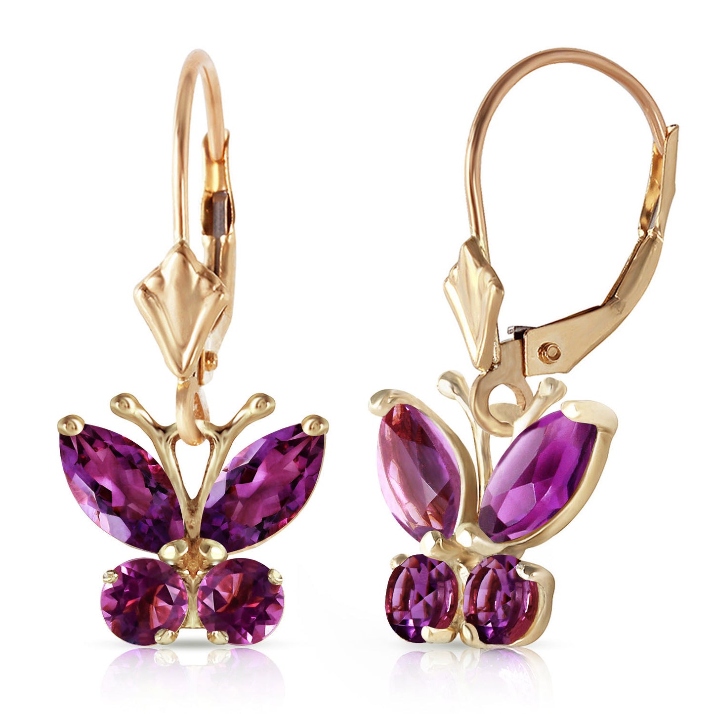 Autumn Breeze Amethyst Earrings