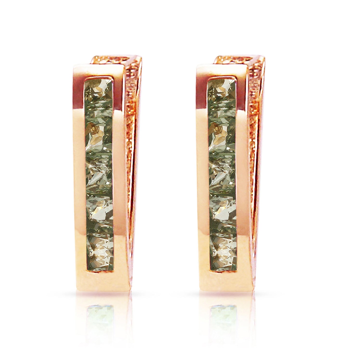Huggie Haven Green Sapphire Earrings