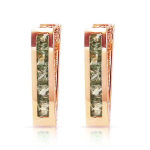 Huggie Haven Green Sapphire Earrings