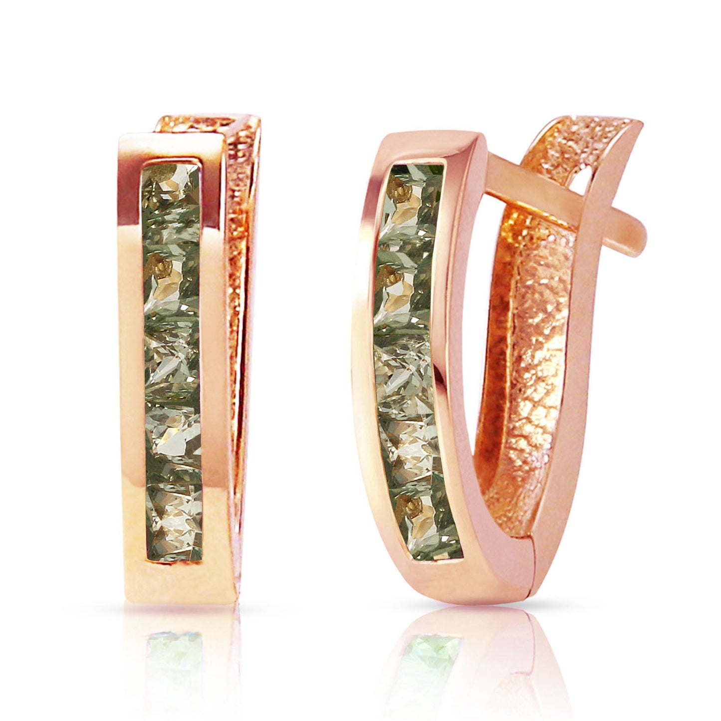 Huggie Haven Green Sapphire Earrings