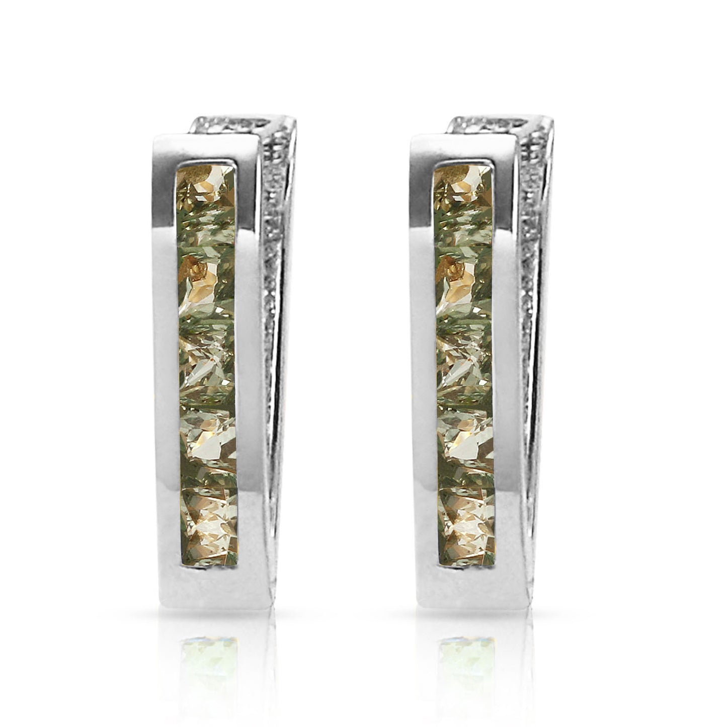 Huggie Haven Green Sapphire Earrings
