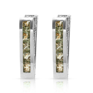 Huggie Haven Green Sapphire Earrings
