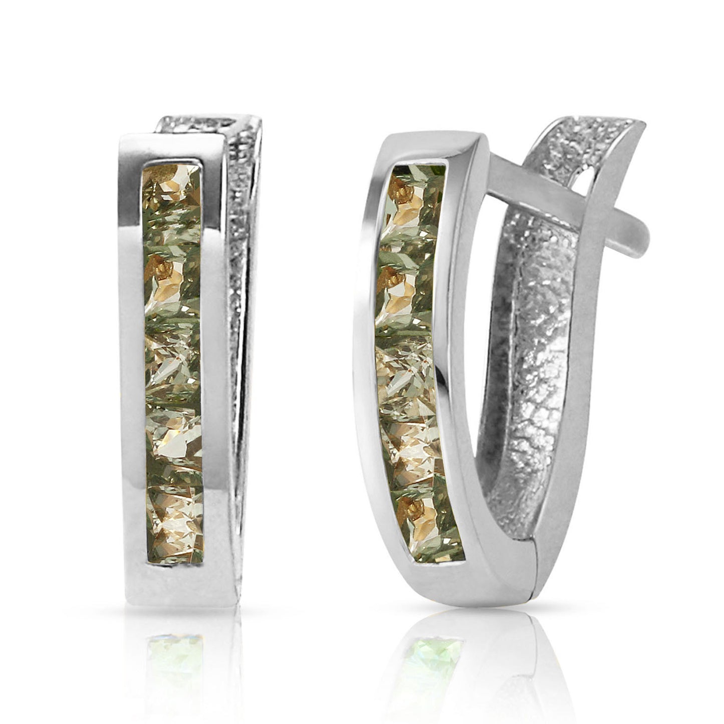 Huggie Haven Green Sapphire Earrings