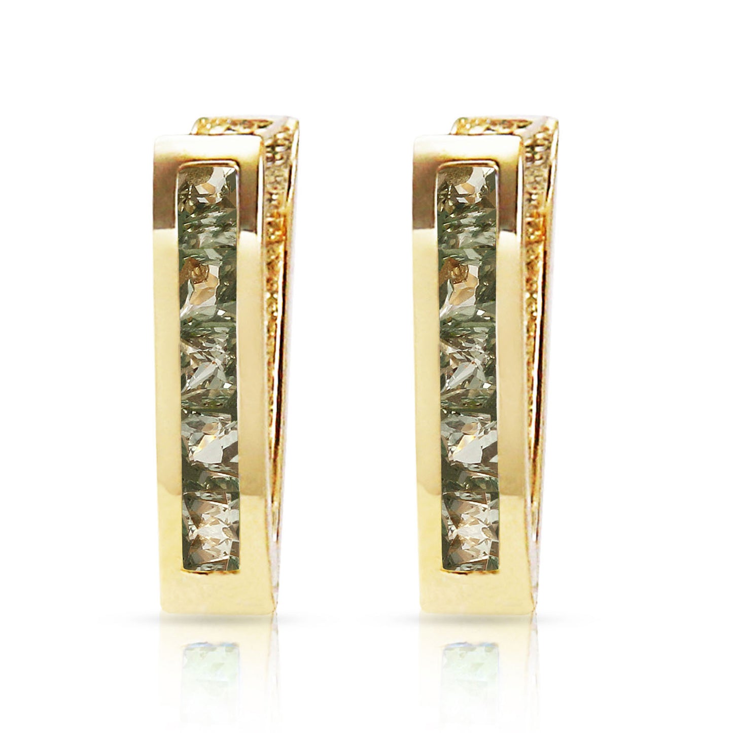 Huggie Haven Green Sapphire Earrings