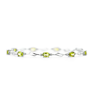 Shimmering Array Bracelet and Peridot Diamond