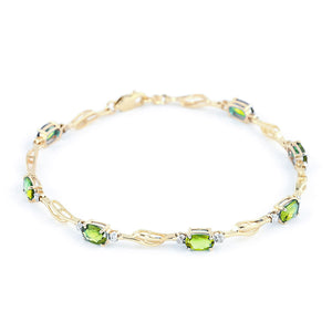 Shimmering Array Bracelet and Peridot Diamond