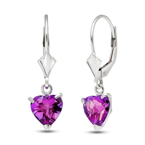 Eternal Love Pink Topaz Leverback Earrings