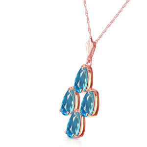 Teardrop Gem Blue Topaz Necklace