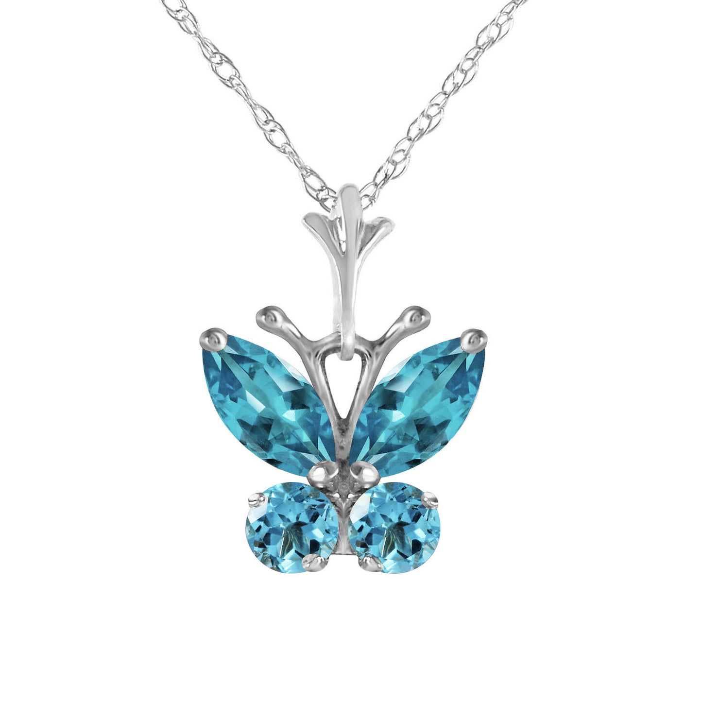 Glimmering Wings Blue Topaz Necklace