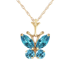 Autumn Breeze Blue Topaz Necklace