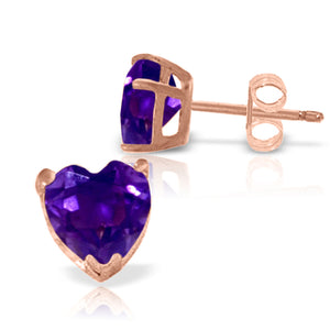 Eternal Love Amethyst Stud Earrings