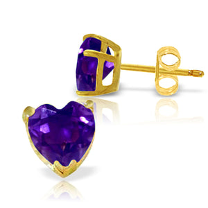 Eternal Love Amethyst Stud Earrings