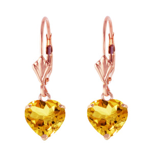 Eternal Love Citrine Leverback Earrings