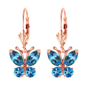 Autumn Breeze Blue Topaz Earrings