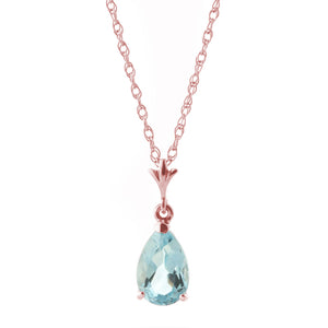 Gentle Droplet Aquamarine Necklace
