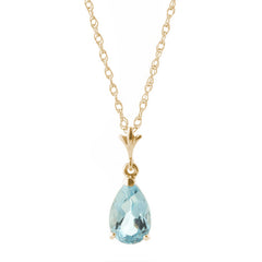 Gentle Droplet Aquamarine Necklace