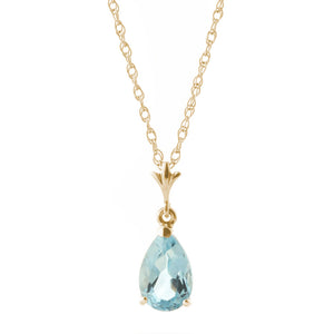 Gentle Droplet Aquamarine Necklace
