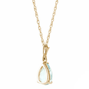 Gentle Droplet Aquamarine Necklace