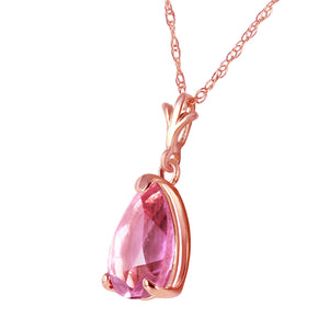 Gentle Droplet Pink Topaz Necklace